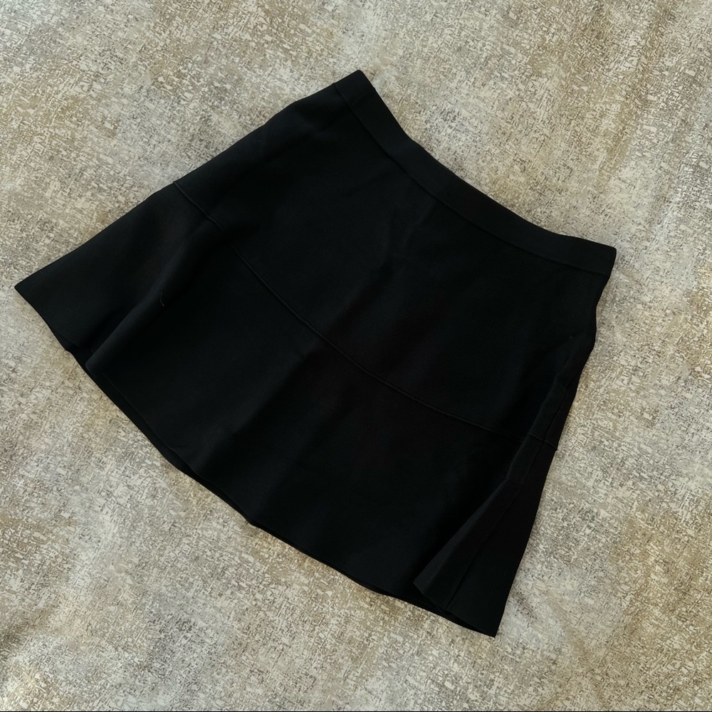 Zara knit flare black mini skirt.